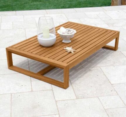 Buy Teak Wood Outdoor rectangular coffee table Online | TeakLab 1