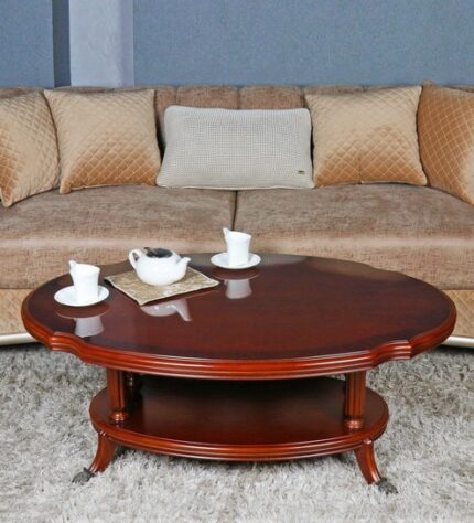 Buy Teak Wood Oval Coffee Table Online | TeakLab