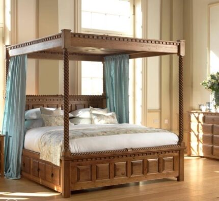 Buy Supreme TeakLab Teak Wood Poster Bed Online | TeakLab