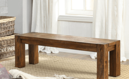 Buy Teak Wood Sturdy Dining Bench Online | TeakLab 1