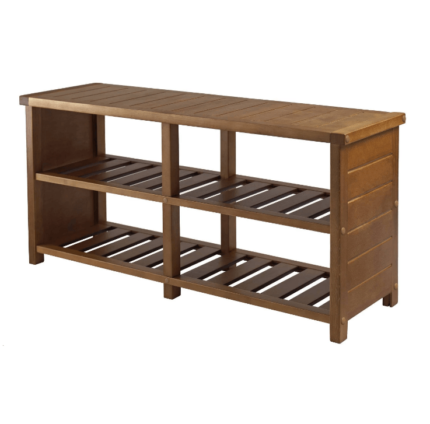 Buy Teak Wood Entryway Shoe Bench Online | TeakLab 1