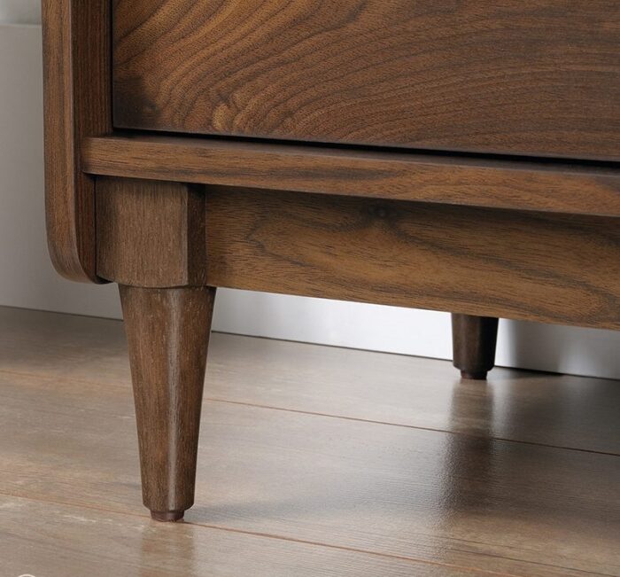 Buy 3 Shelf Narrow Bookcase with 2 Drawers, Vintage Walnut Finish Online | TeakLab 3