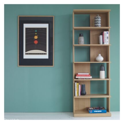 Buy Teak Narrow Bookcase With 5 Shelves Online | TeakLab