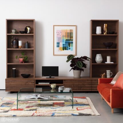 Buy Teak Bookcase With Storage Drawer Online | TeakLab