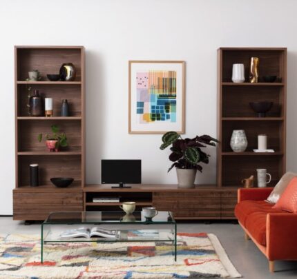 Buy Teak Bookcase With Storage Drawer Online | TeakLab 1