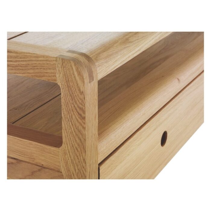 Buy Teak TV Stand With Two Storage Drawers Online | TeakLab 2