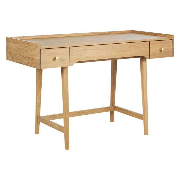 Buy Teak Desk With 3 Storage Drawers Online | TeakLab 3